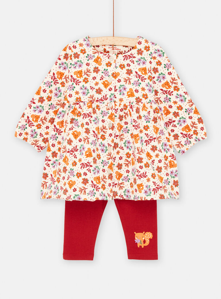 Ensemble rouge et blanc pour bébé fille