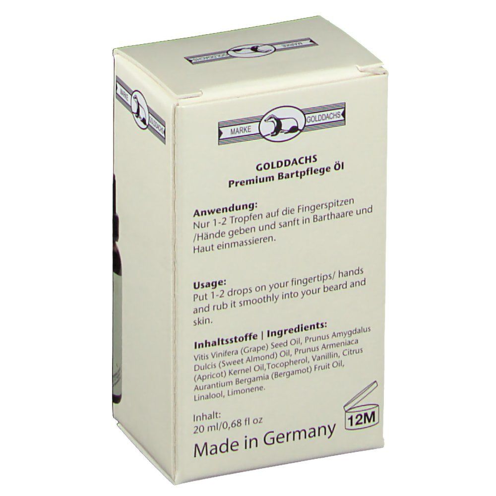 GOLDDACHS Premium Bartpflege-Öl
