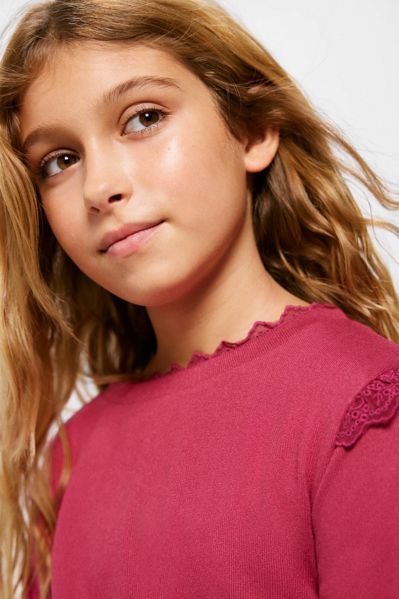 Camiseta suíça bordada para meninas