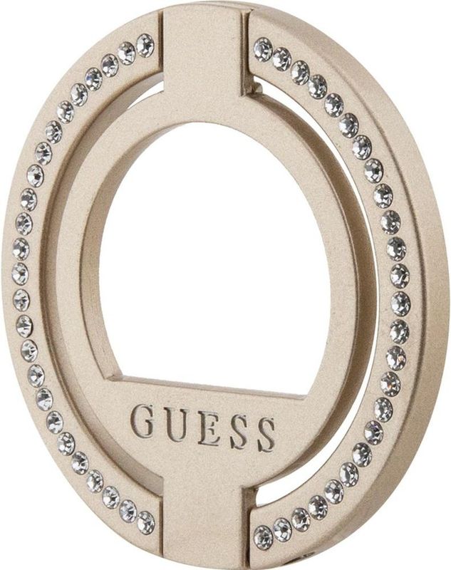 Guess - Magnetic Ring Stand - Houder - Goud - Rhinestones