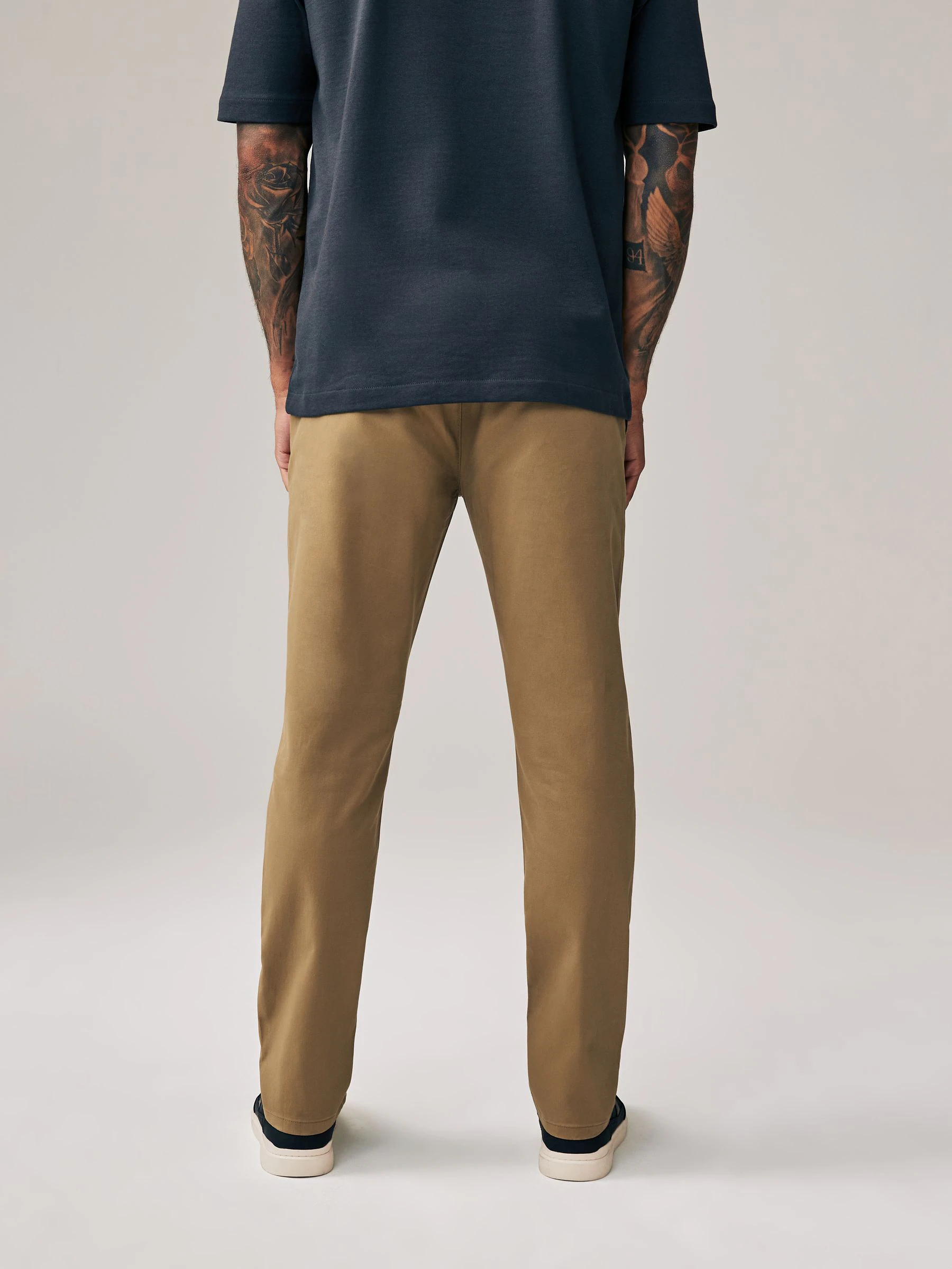 Lichtbruin - Slim Fit - Stretchy chino