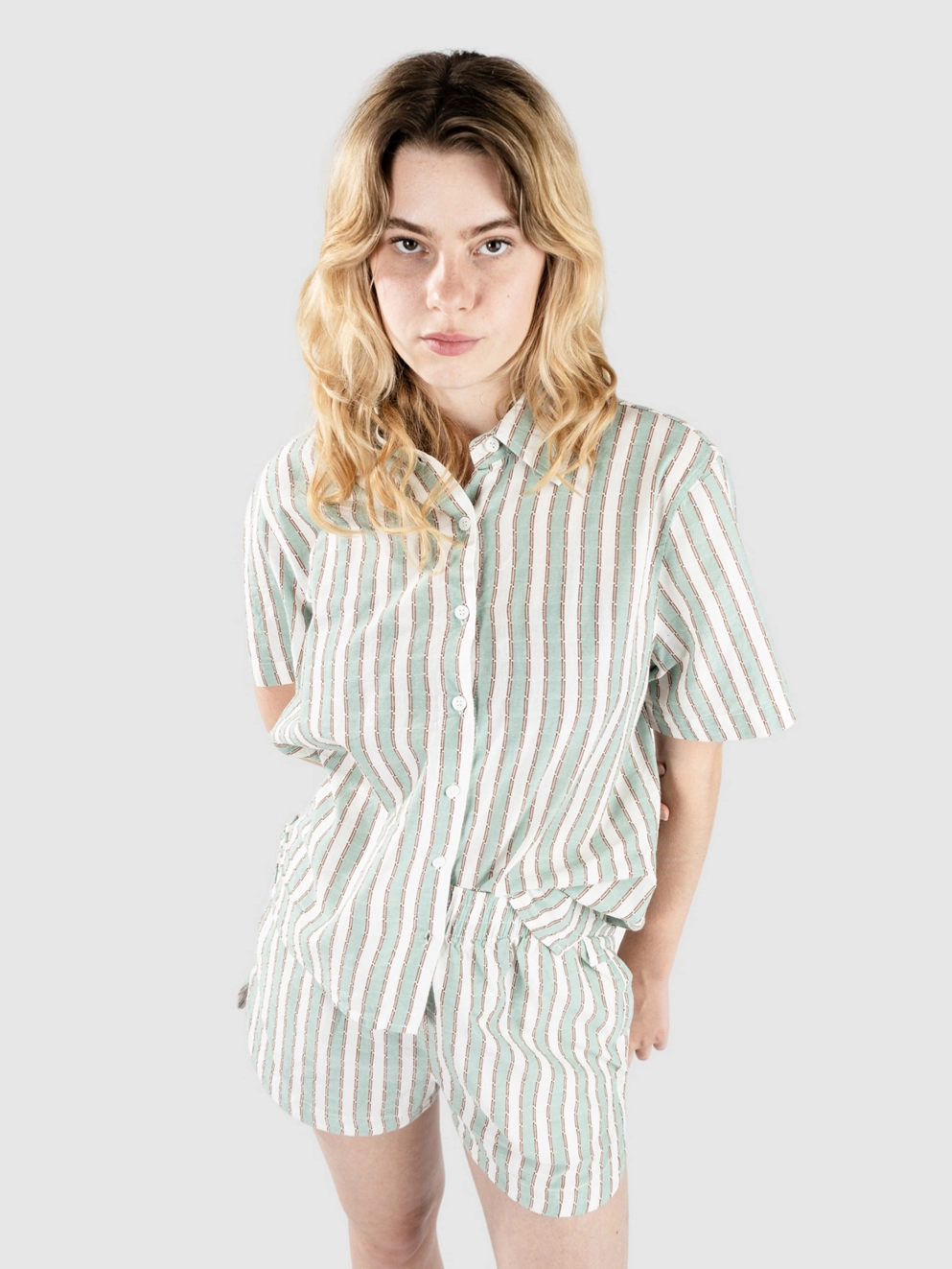 Rhythm Joelene Short Shirt sea green