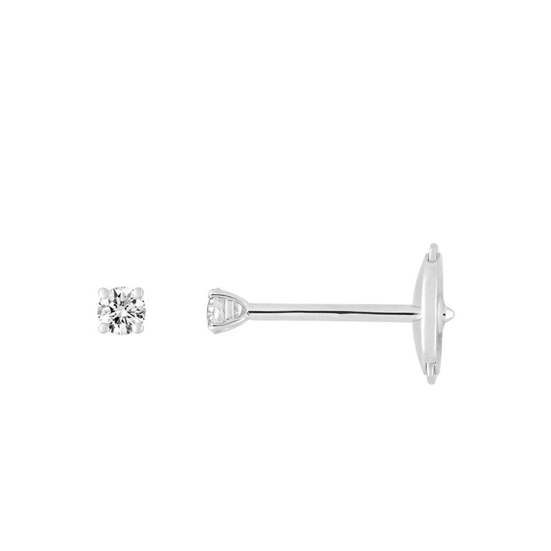 Boucles d'oreilles Diamant 0,10 ct - Or 18 Carats