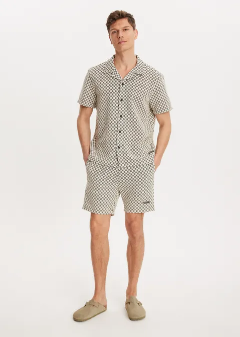 Korte broek check zwart (ZWART)