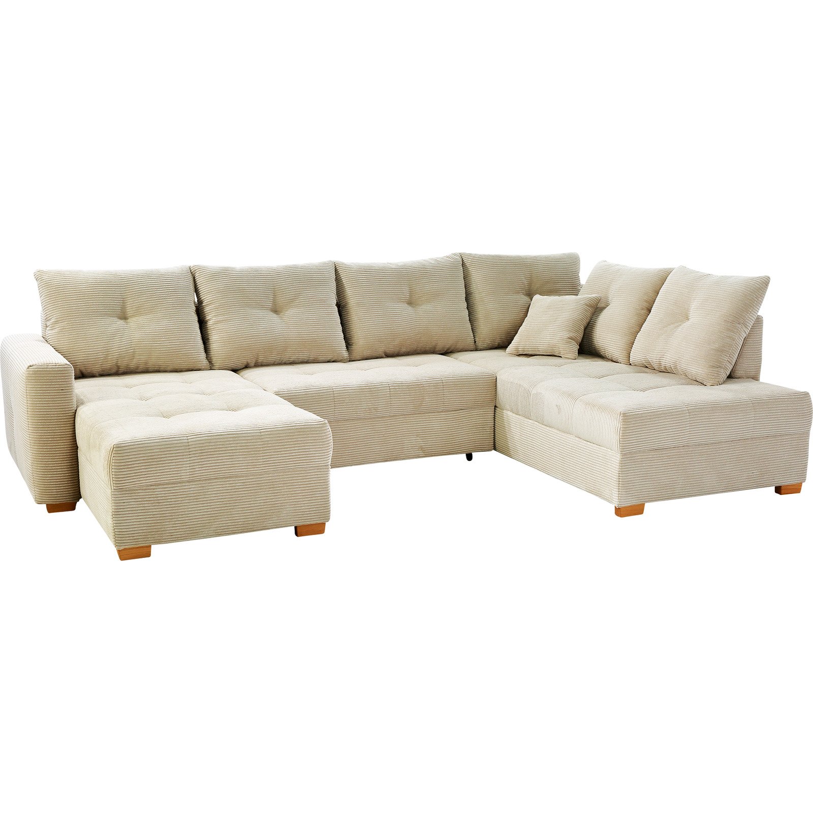 Wohnlandschaft Leon Stoff Cord greige