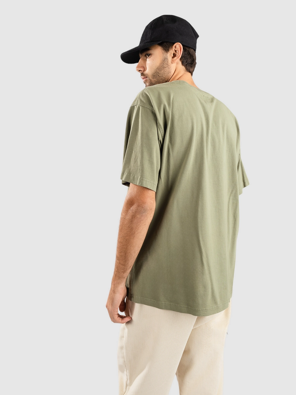Welcome Shell Garment Dyed Knit T-Shirt olive