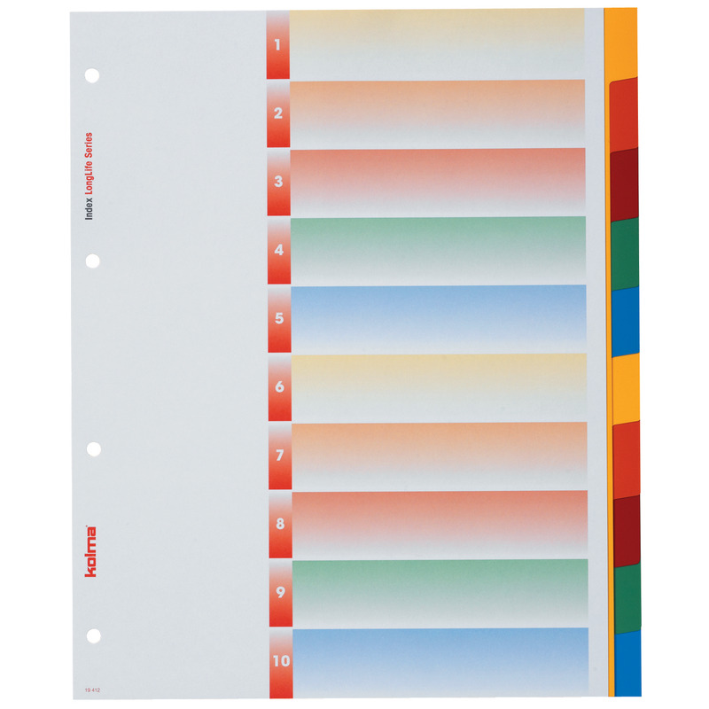 Kolma Register LongLife XL, A4+, 10-teilig