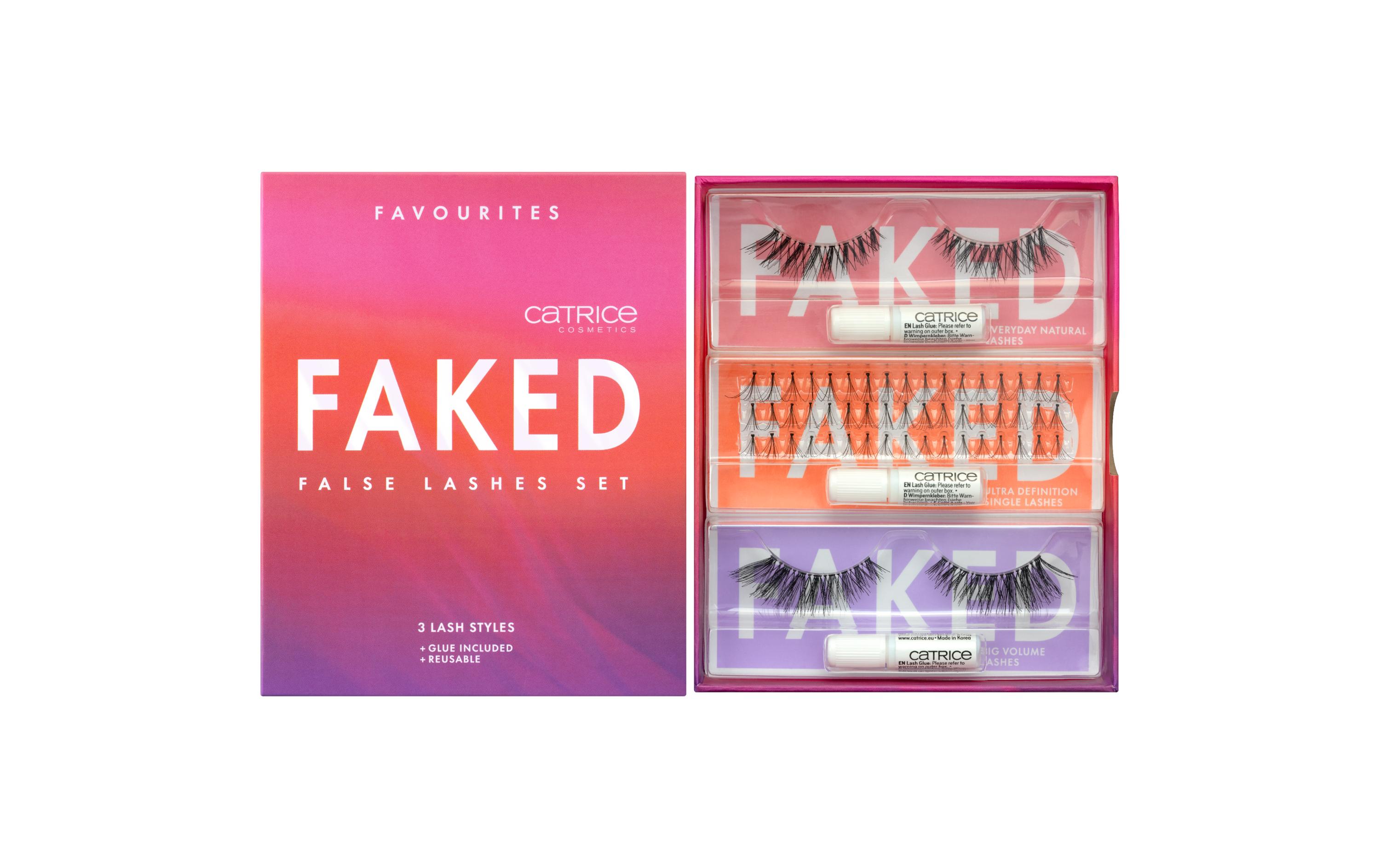 Faked False Lashes Set 01Set aus drei künstlichen Wimpern für abwechslungsreiche Looks