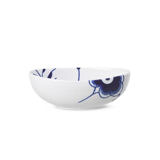 Royal Copenhagen Blå Mega Riflet Oval Skål, 11,5x15,5 cm