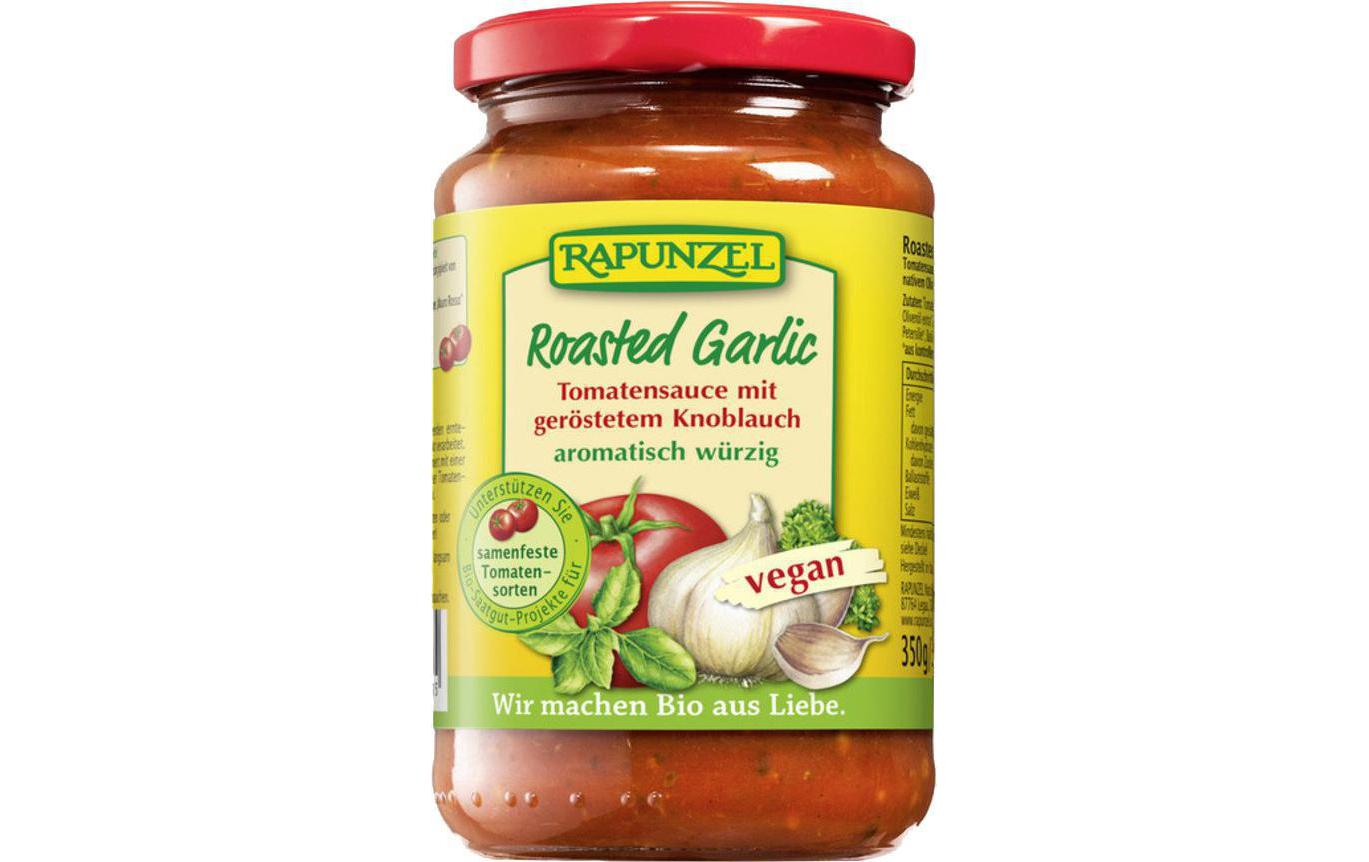 Bio Tomatensauce mit geröstetem Knoblauch 350 gTeigwaren Sauce mit Tomaten und geröstetem Knoblauch