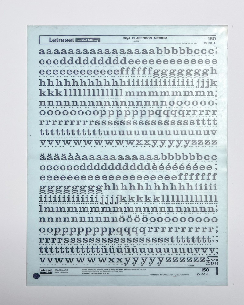letraset-150- CLARENDON MEDIUM - 36pt