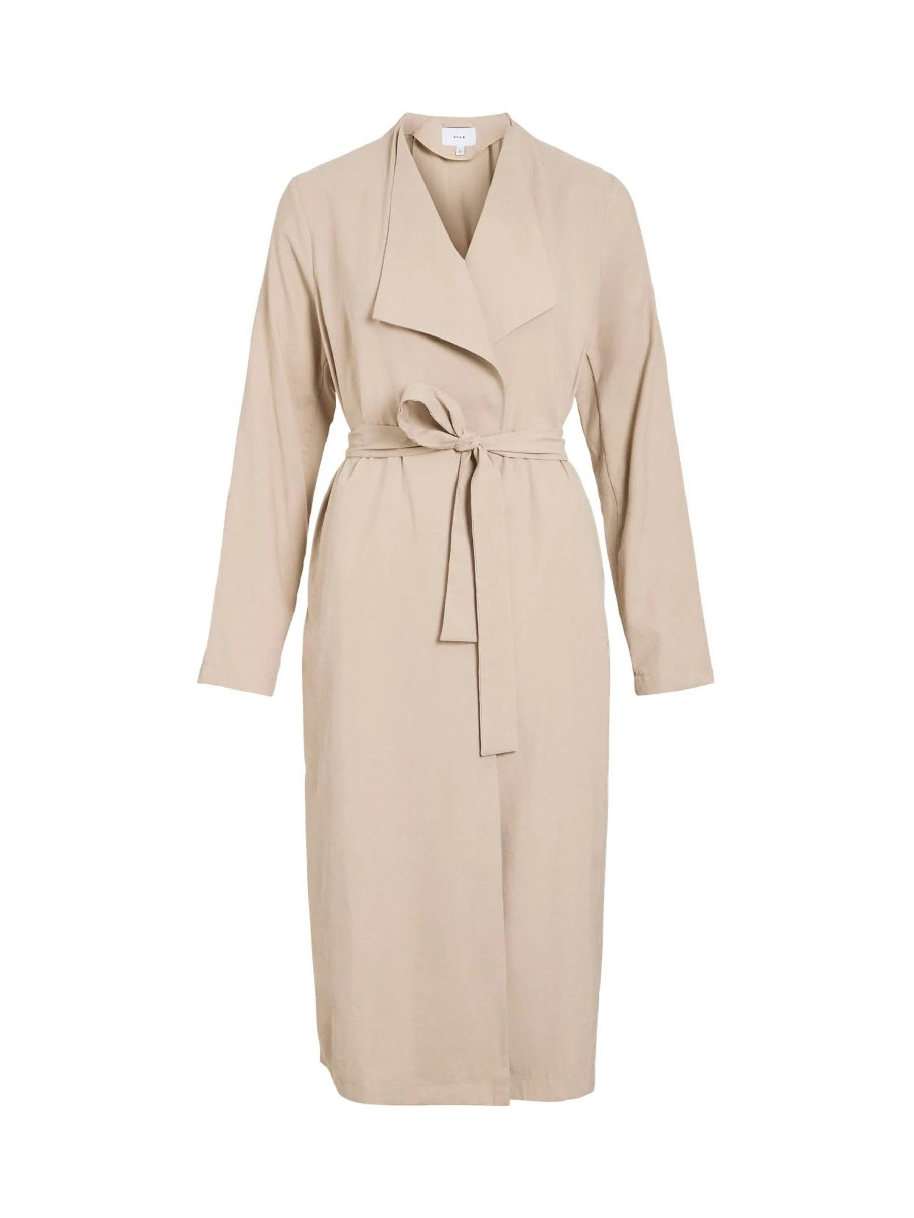 VILA Long Belted Trench Coat