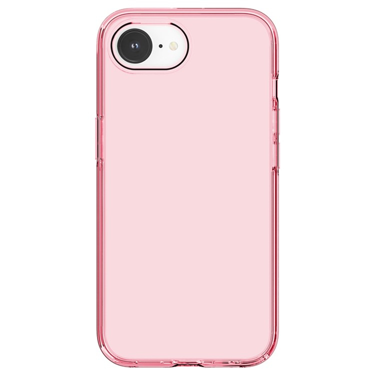 iPhone 16e Hybrid Hardcase Hülle mit TPU Bumper - Pink / Transparent