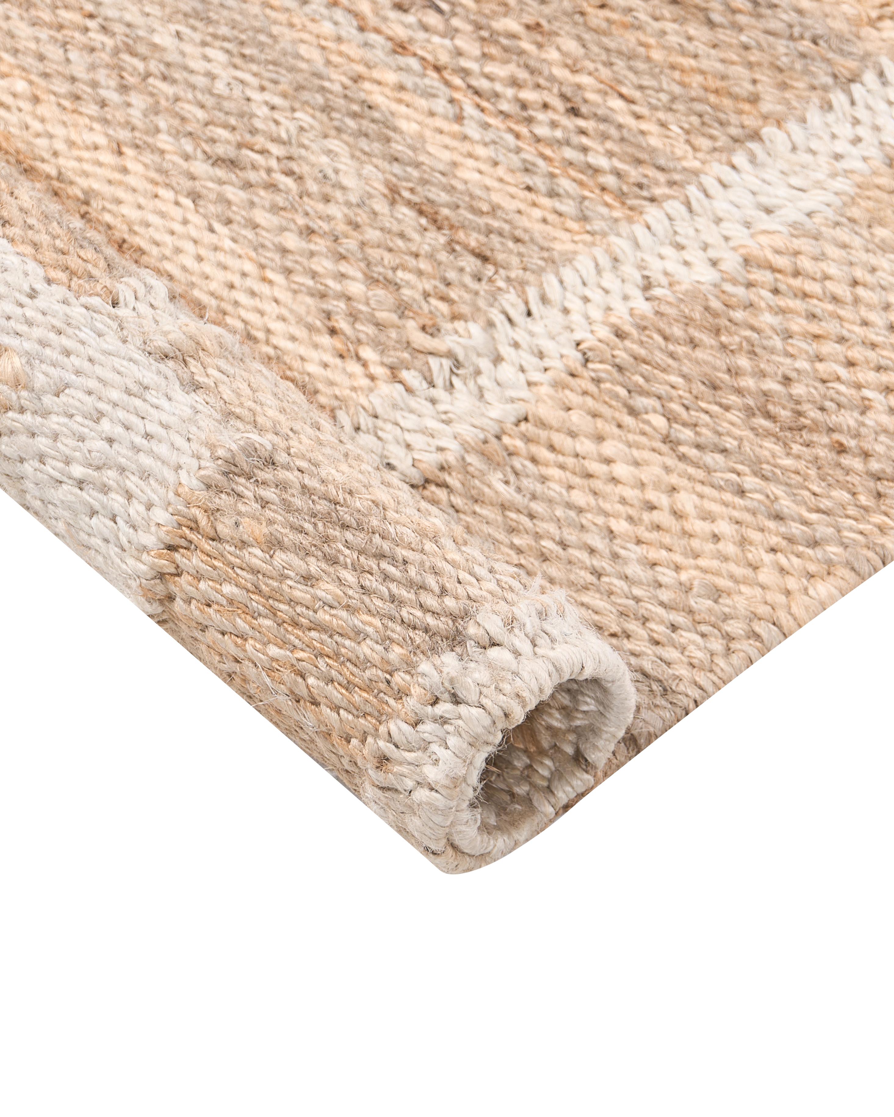Vloerkleed GONDIA Lichtbeige 80 x 300 cm Jute