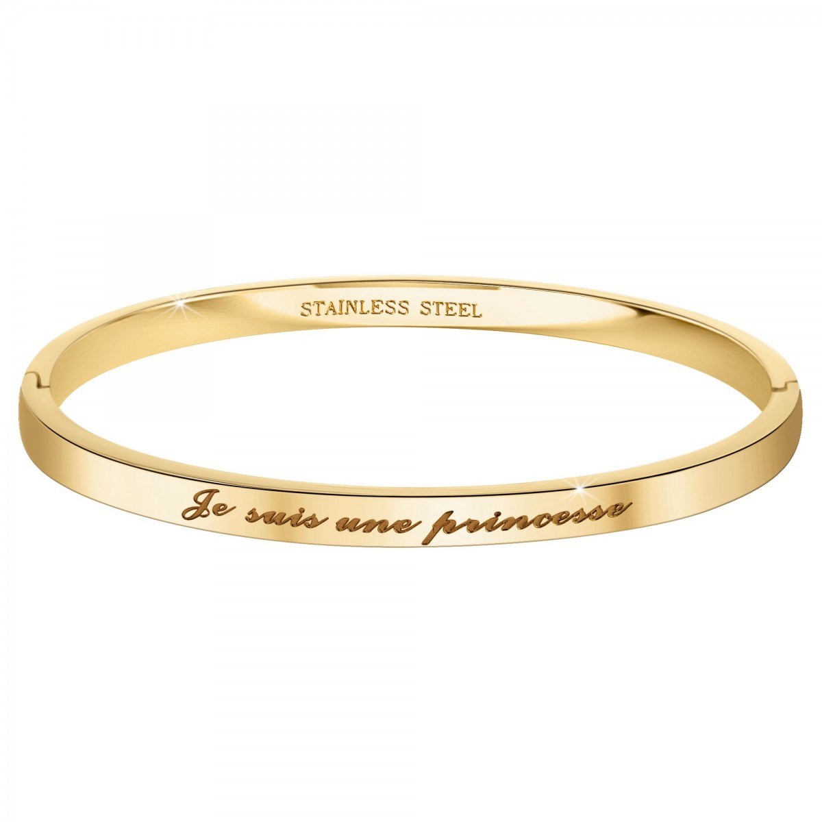 Je suis une princesse - Bracelet SC Crystal en Acier Finement doré