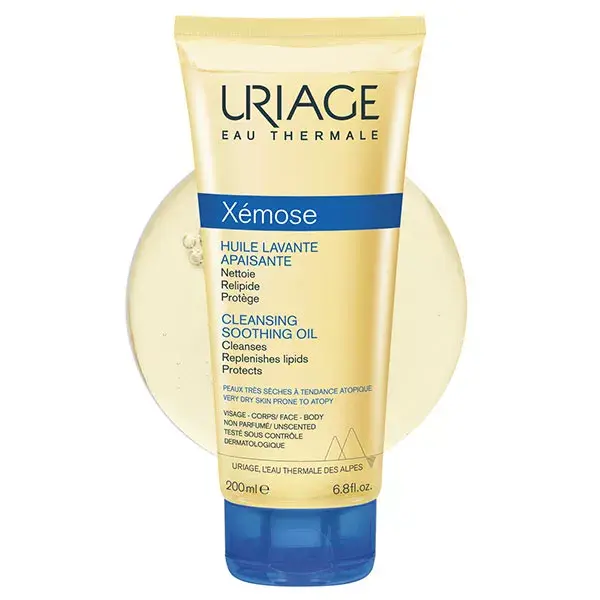 Uriage Xémose Óleo de Limpeza Corporal Suavizante para Pele Seca e Atópica 200ml