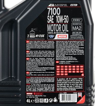 Huile moteur Motul 7100 10W50 4L Universel