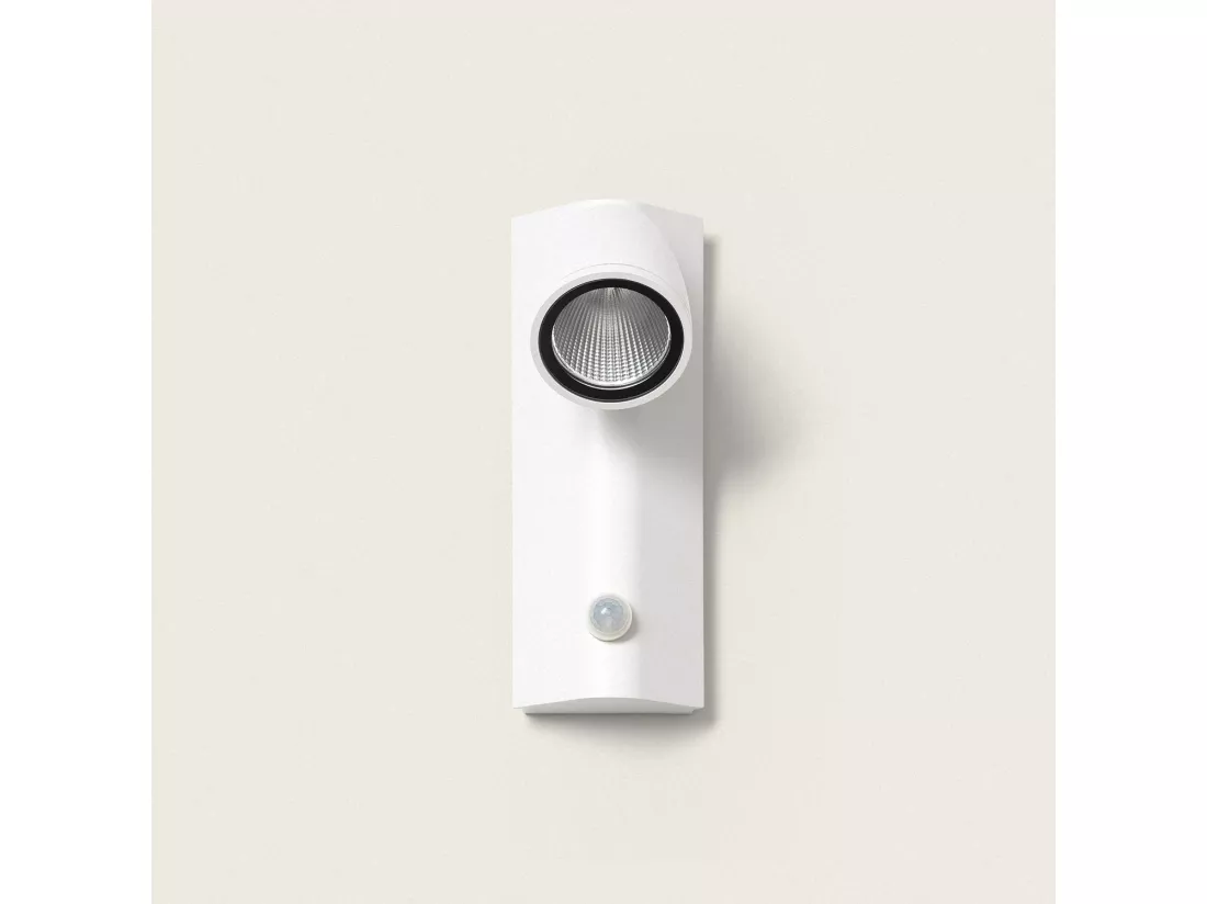 Applique Murale Extérieure LED 6W Aluminium avec Détecteur de Mouvement Abel Blanc