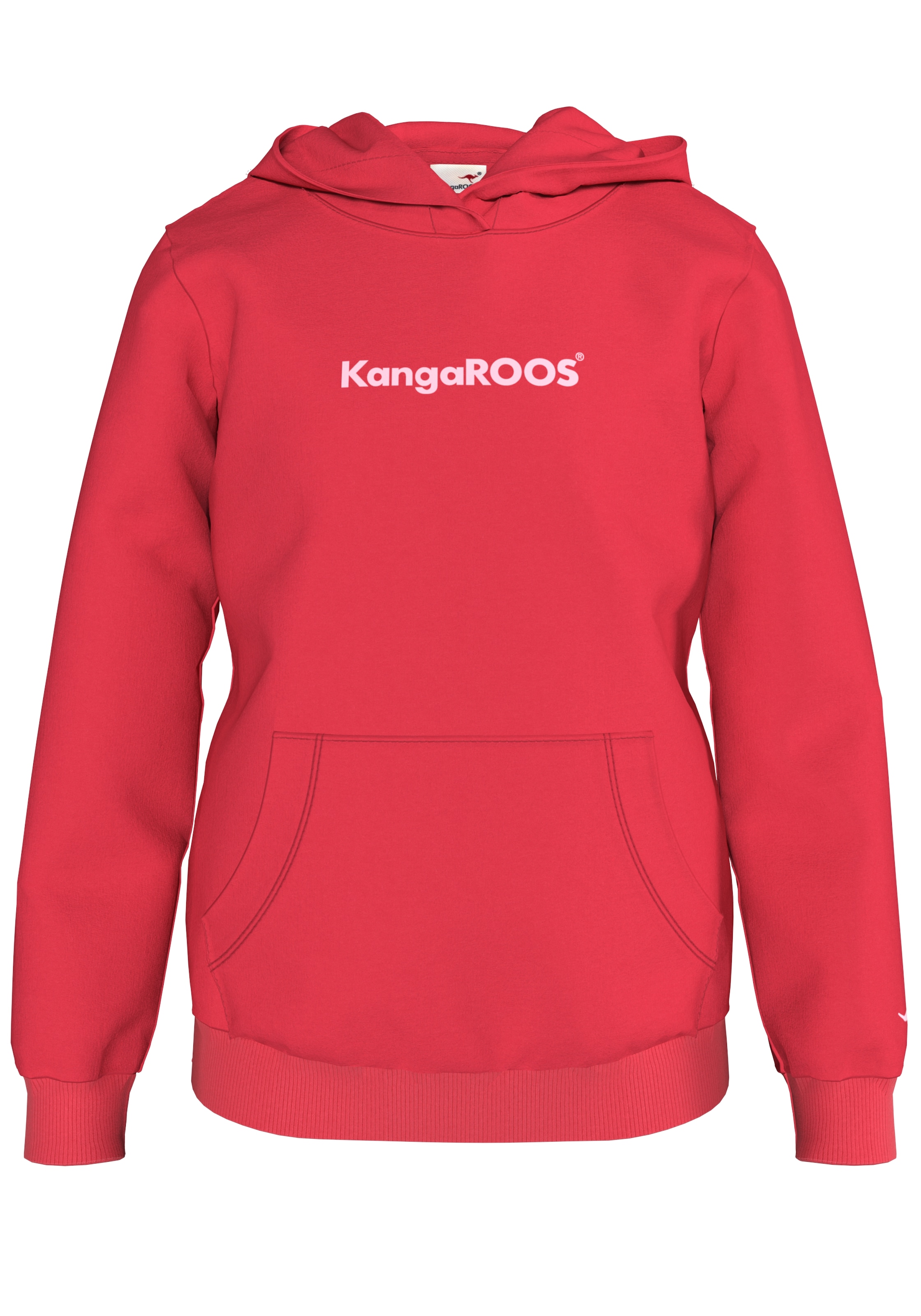 KangaROOS Kapuzensweatshirt »Hoodie mit Logoprint«, Langarm,  bedruckt,  aus Sweatware mit Baumwolle,  mit Kängurutasche