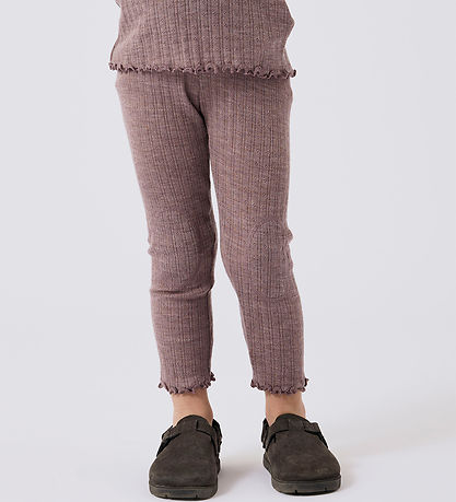 Name It Leggings - Uld - Rib - NmfWossa - Purple Dove