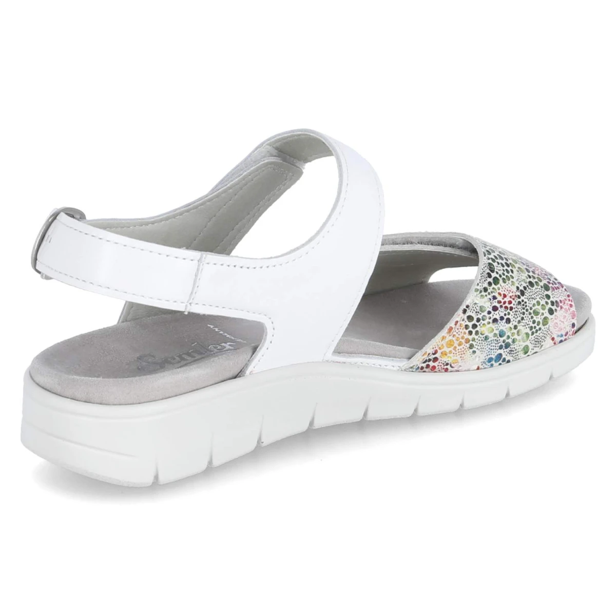 SemlerSandalen FLOWER-SAMT/SOFT-N. - WEISS