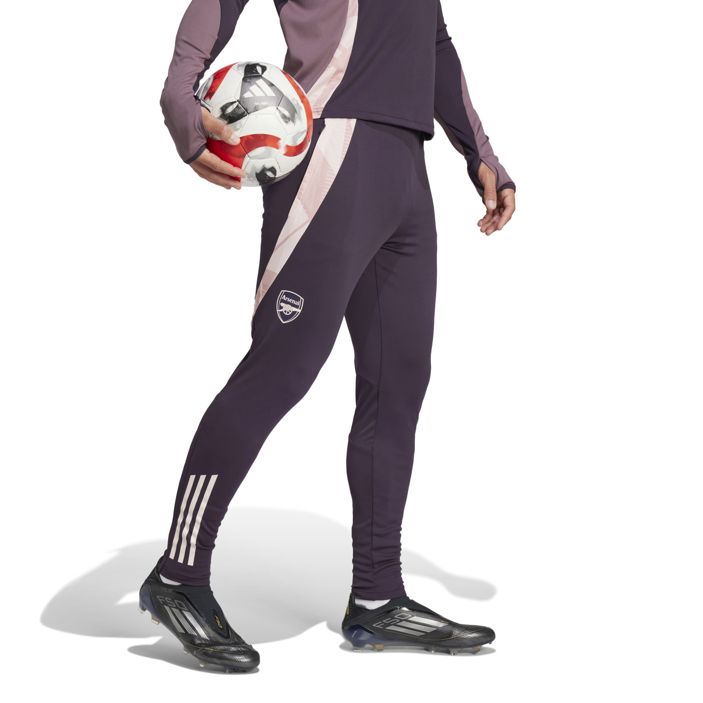 Adidas Arsenal Trainingsbroek 2024-2025 Donkerpaars Beige