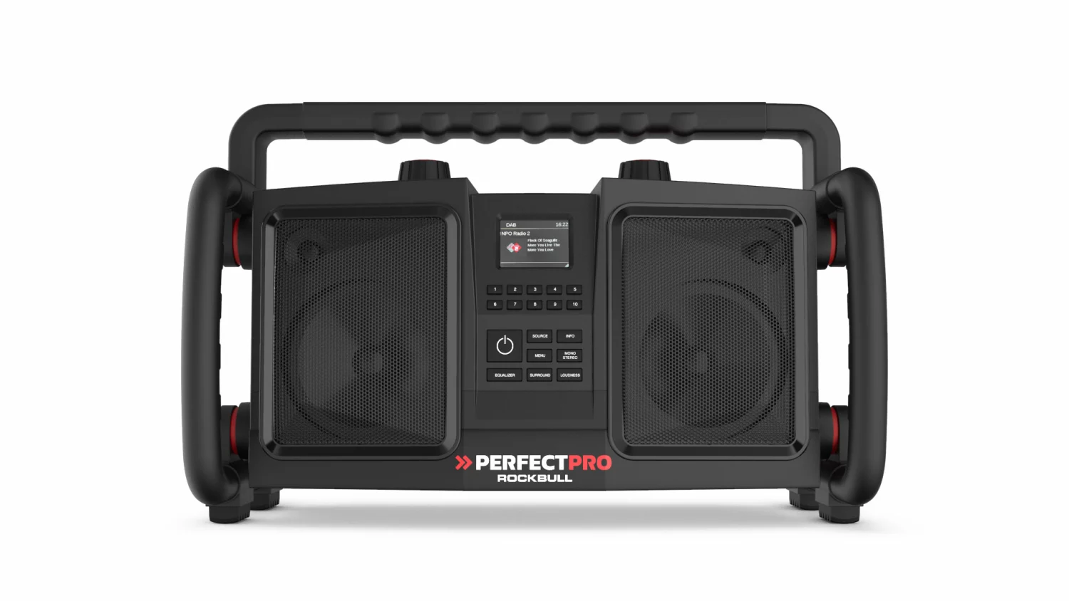 PerfectPro RB2 Rockbull Bouwradio - FM RDS - DAB  - aux-in - werkt op netstroom & batterij