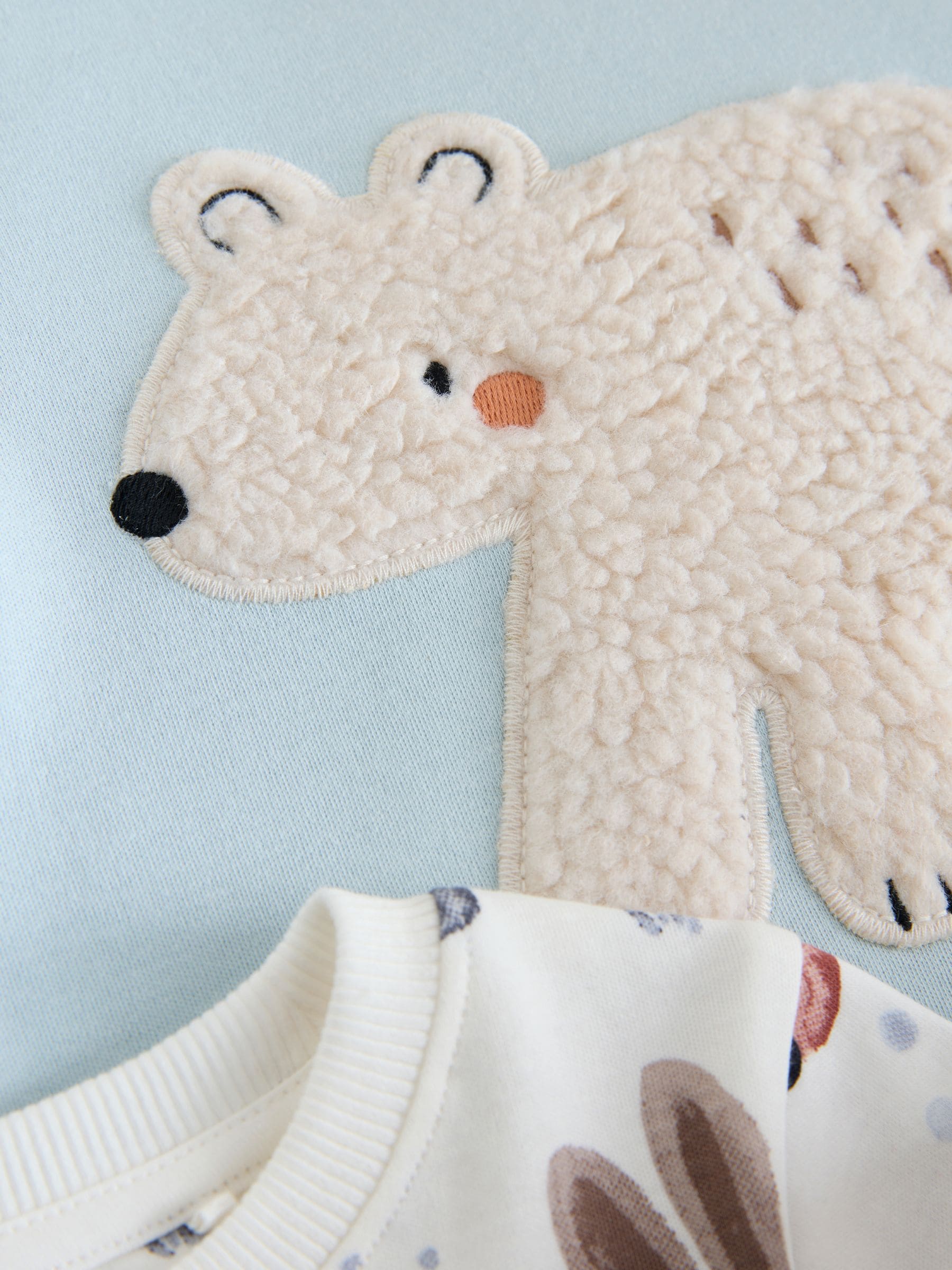 Blue/Ecru Animal - Verpakking van 3 knusse pyjama's (9 mnd-8 jr)