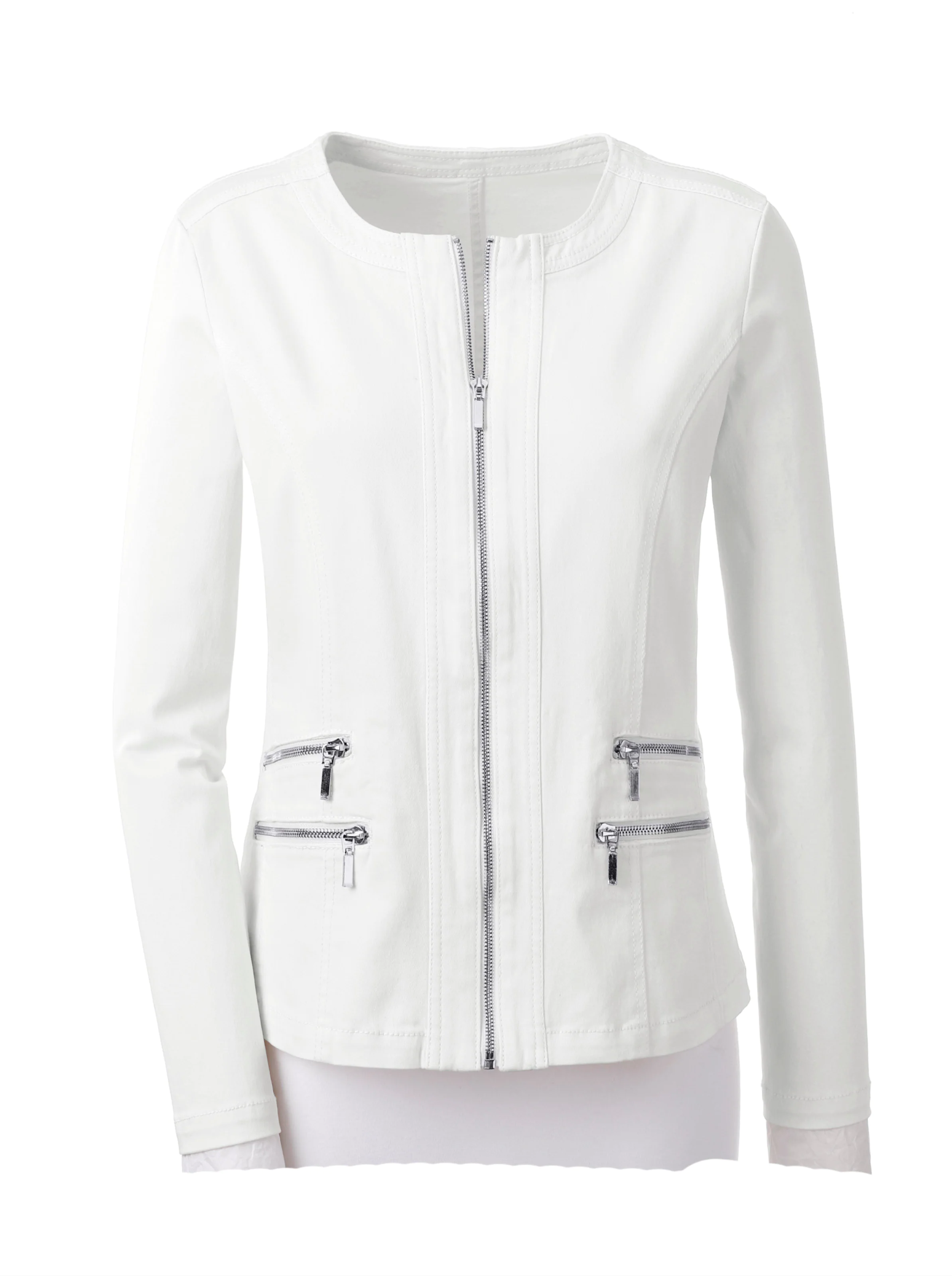 Jeansblazer in wollweiß