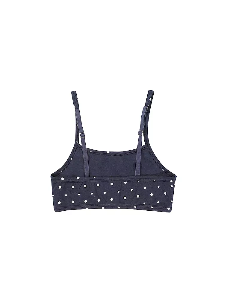 SANETTA Mädchen Bustier 2er Pkg Tupfen/uni dunkelblau