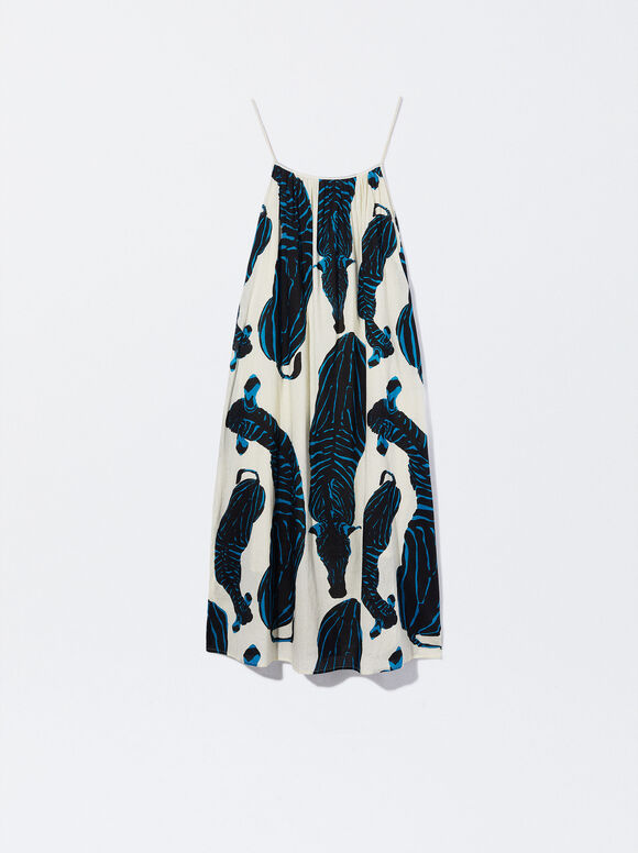 Vestido Cebra Estampado - Multicor