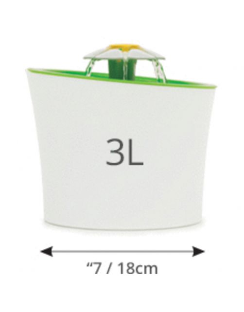 Catit Drinkfontein Bloem Senses - Kattendrinkbak - 3 l Wit Groen