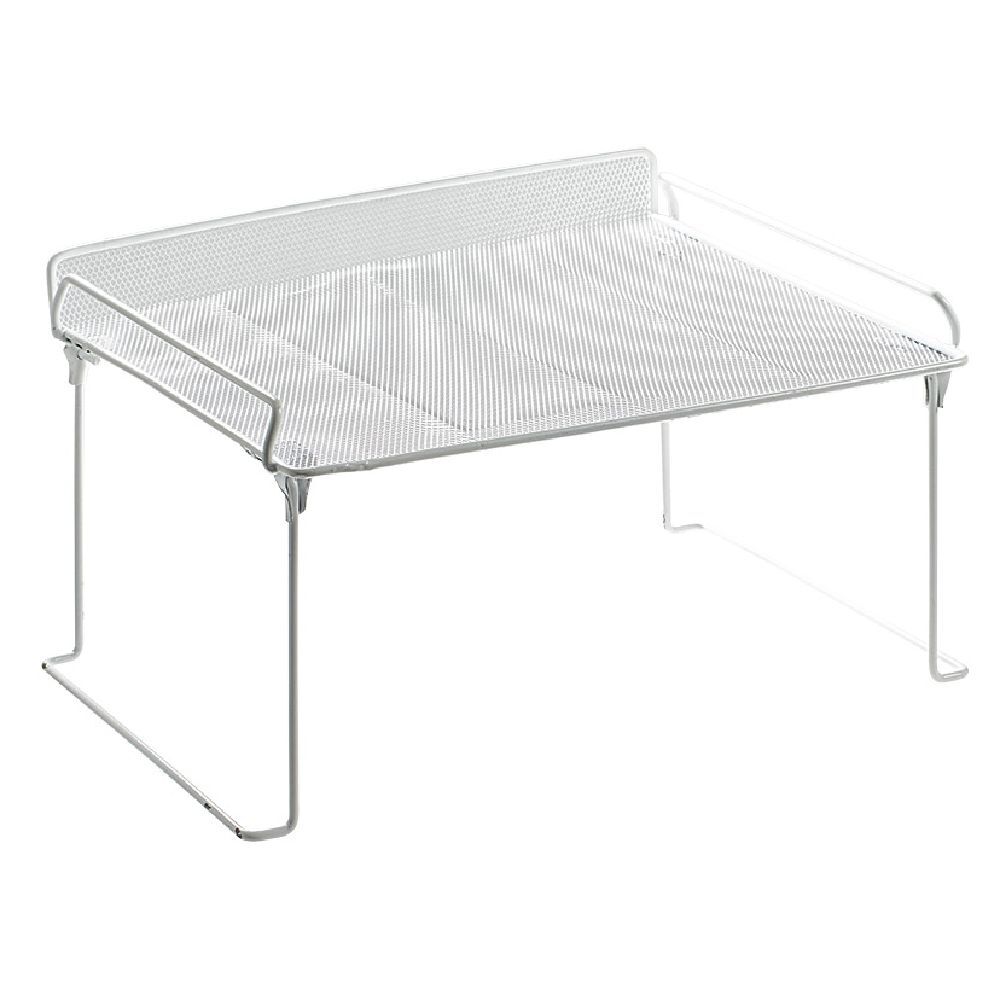 Étagère de rangement superposable blanche