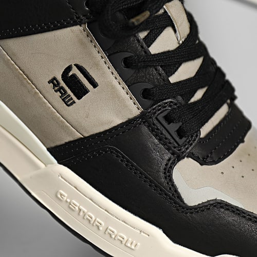 Baskets Attacc Black Leather 2342-040530 Black White