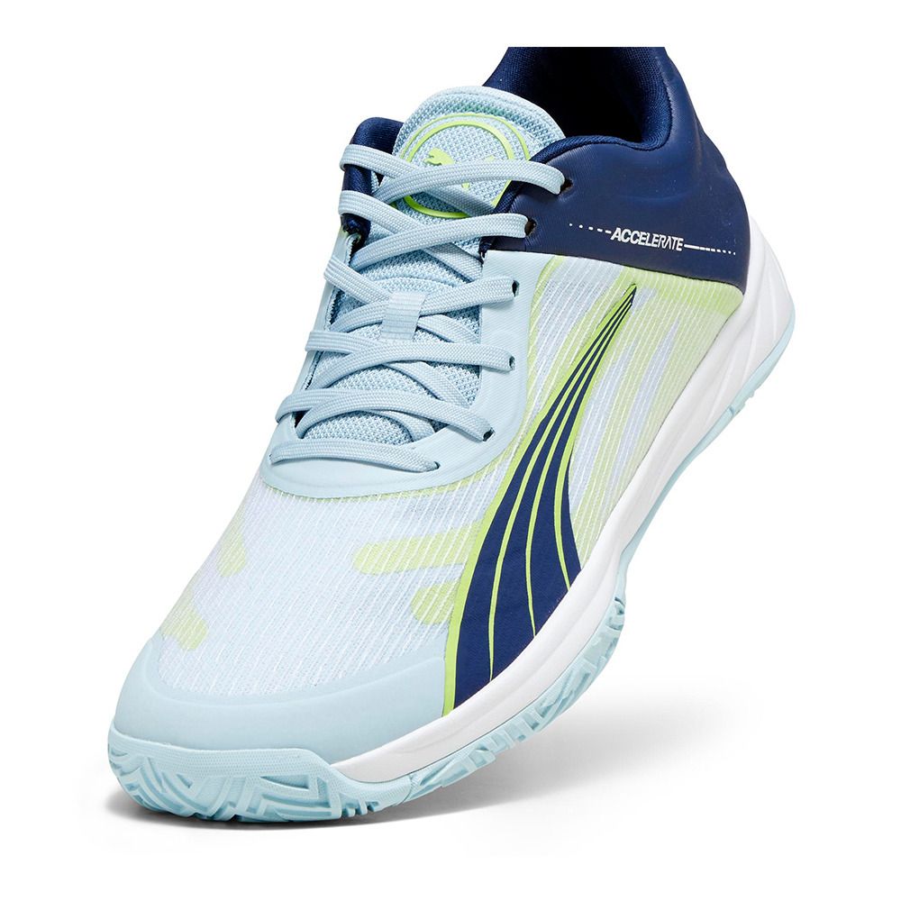 Puma ACCELERATE TURBO - Chaussures handball Homme silver sky/persian blue/puma white