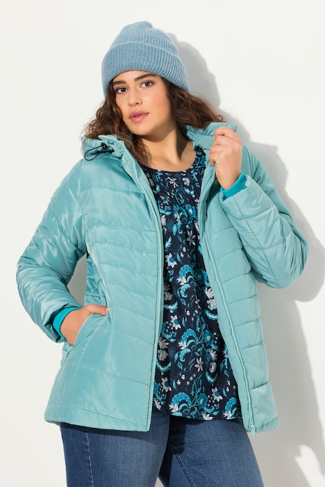 Steppjacke, mit abnehmbarer Kapuze, wasserabweisend