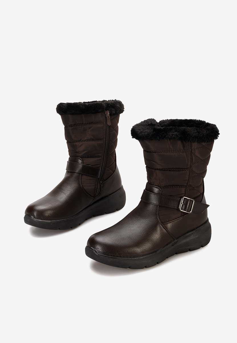 Bottes fourrées femmes bruns Eleanore
