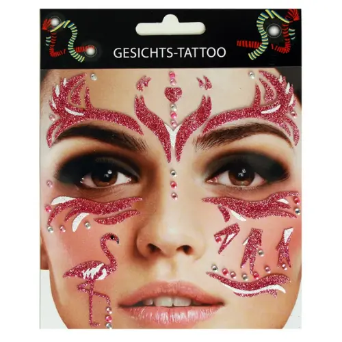 Face Tattoo Sticker Flamingo