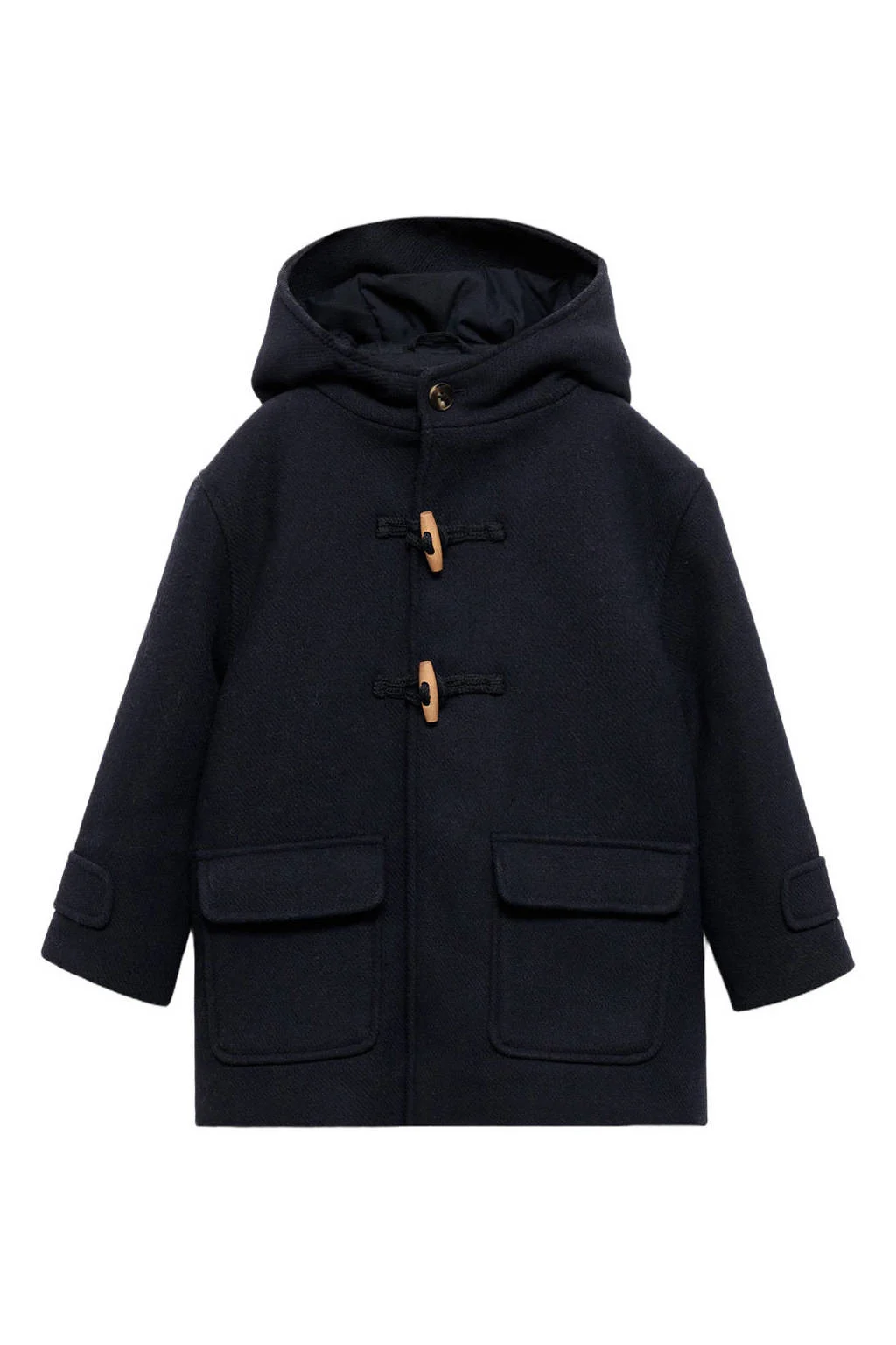 Mango Kids manteljas winter met wol donkerblauw