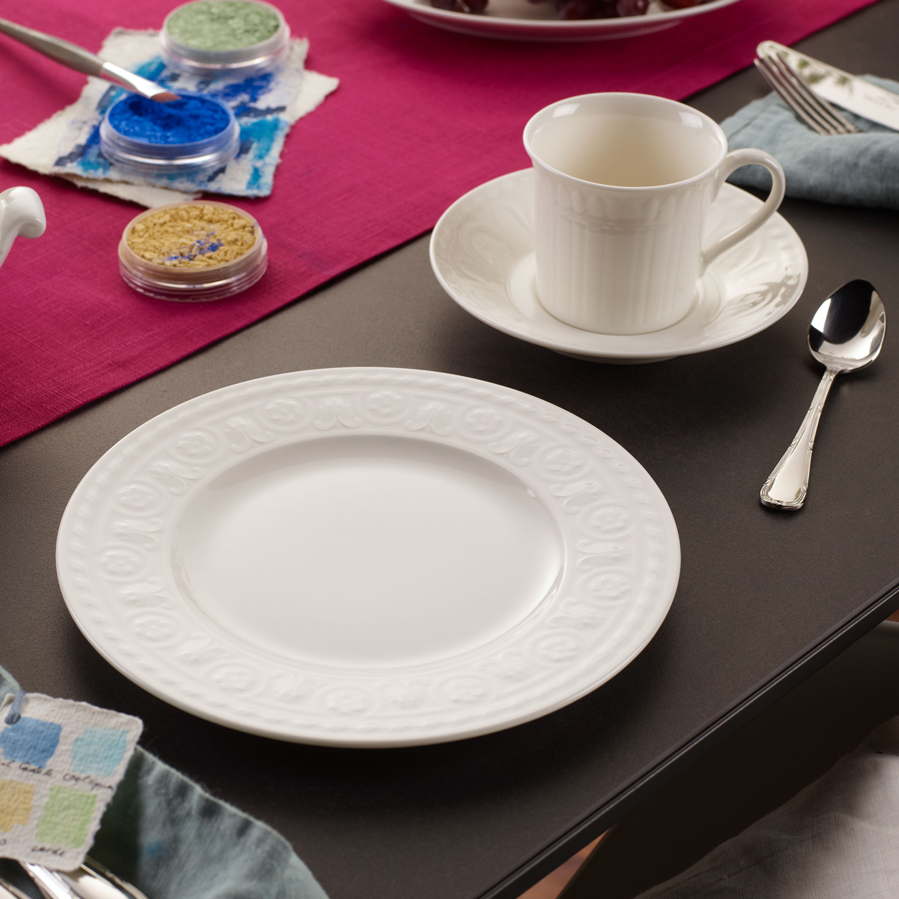 Cellini Appetizer and dessert plate White, 8.7'', Premium Porcelain