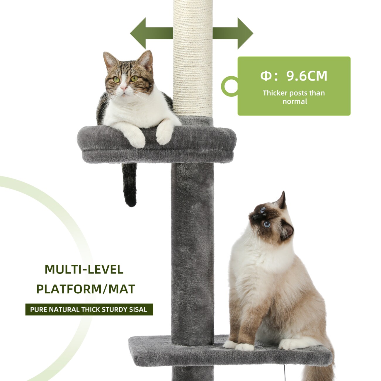 Pawz Road Deckenhoch Kratzbaum Basic grau