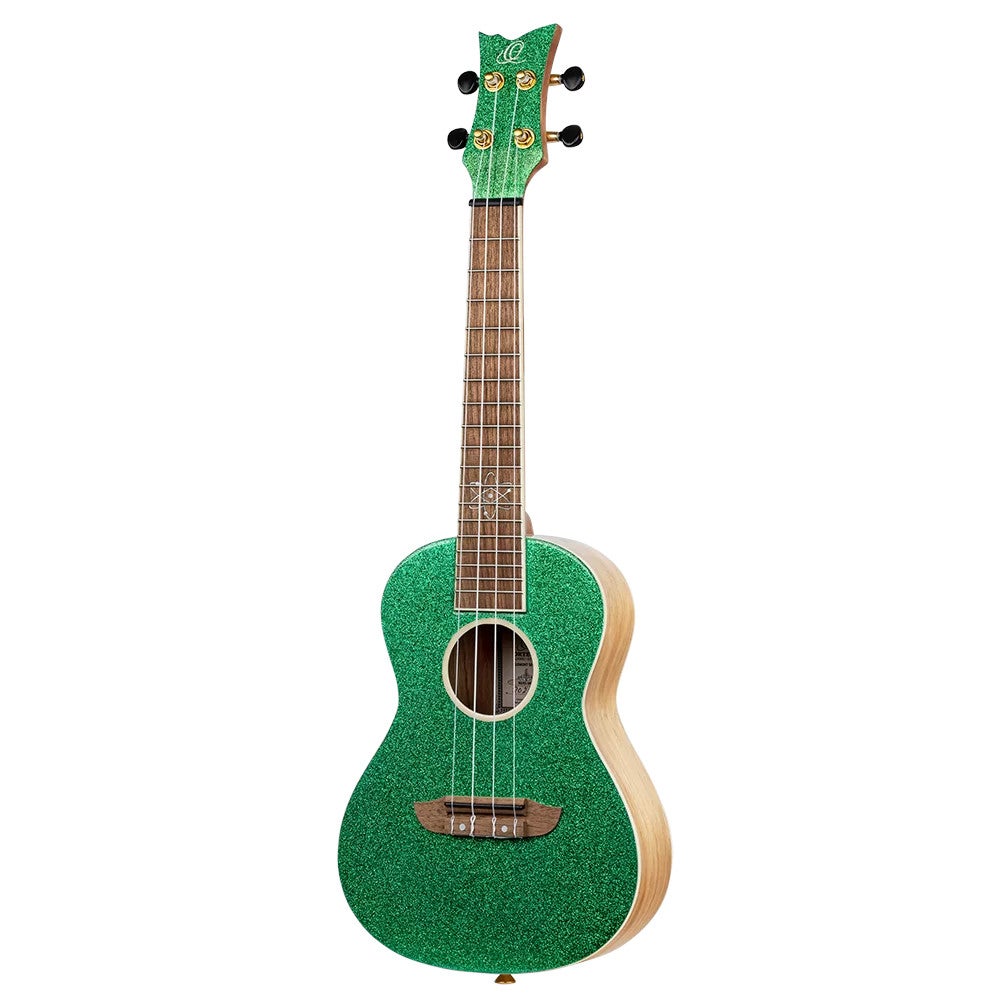 Ortega RUEL-MGR Element Series Concert Size Ukulele Metallic Green concert ukelele met gigbag
