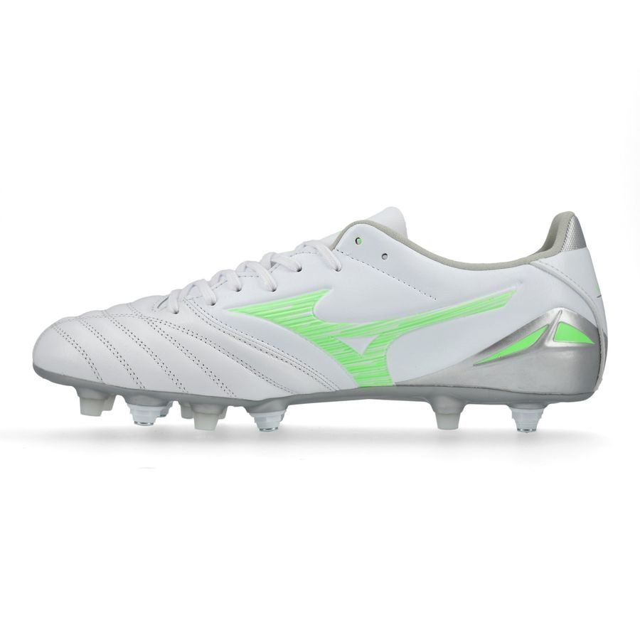 Mizuno Morelia Neo IV Pro SG Frontier - Blanc/Vert Néon/Cool Gray