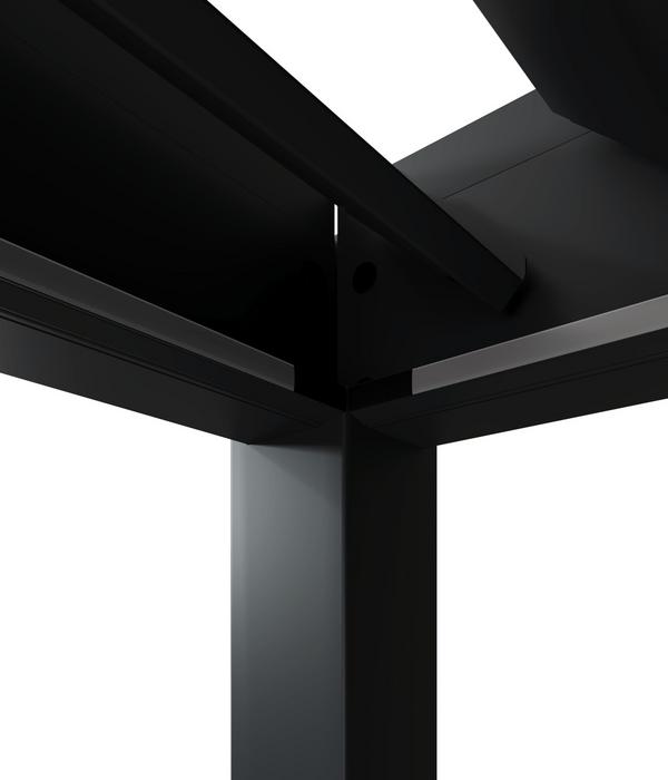 Weide Wand-Pergola LED E-Deluxe Plus 4x6, ca.