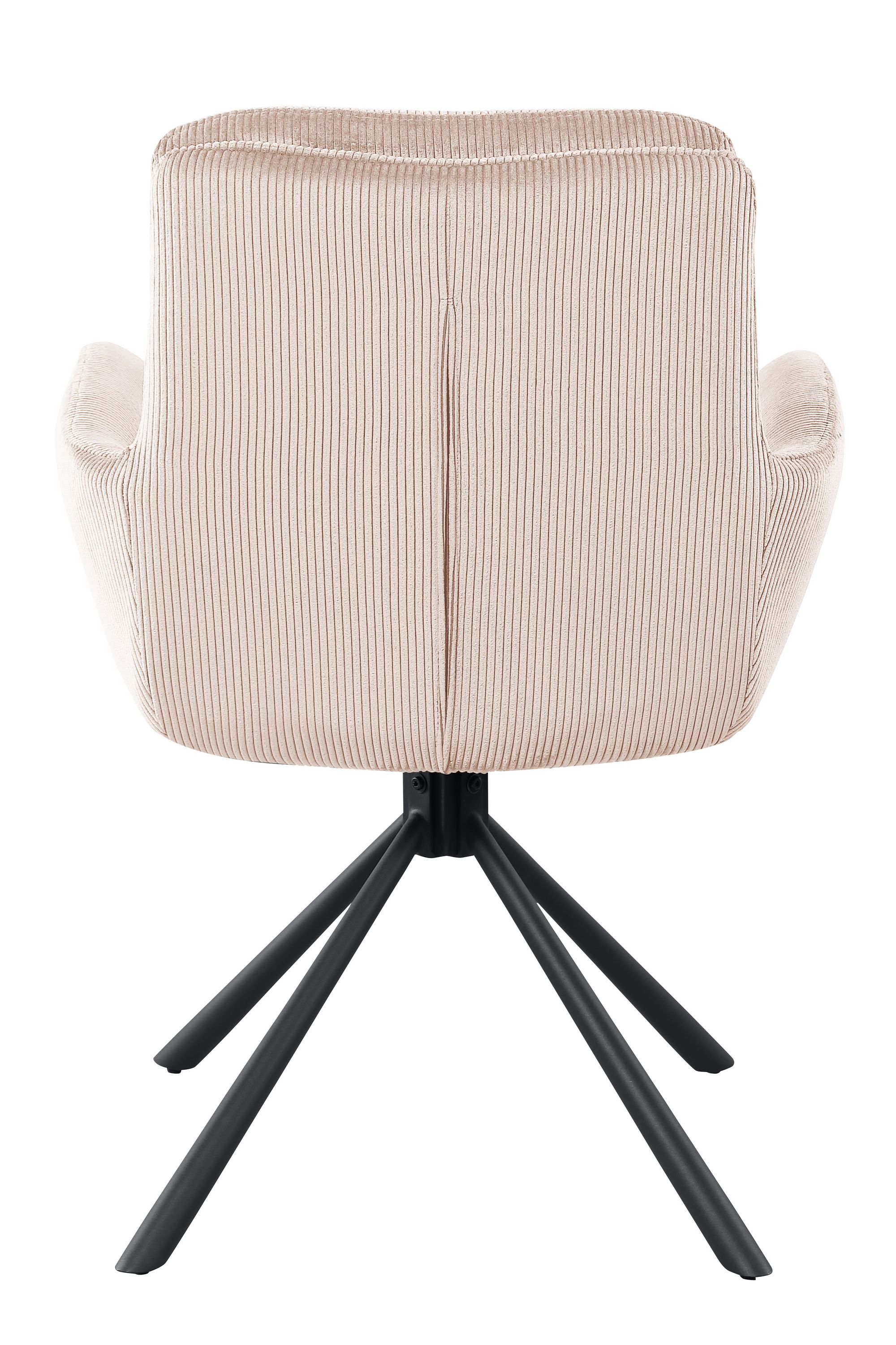 Armlehnstuhl Cord Optik beige Esszimmerstuhl Polsterstuhl Wohnzimmer Küche Stuhl