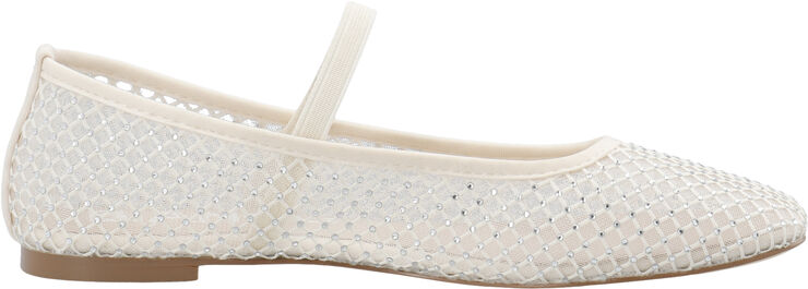 Bianco BIALILJA Mesh Ballerina Off white