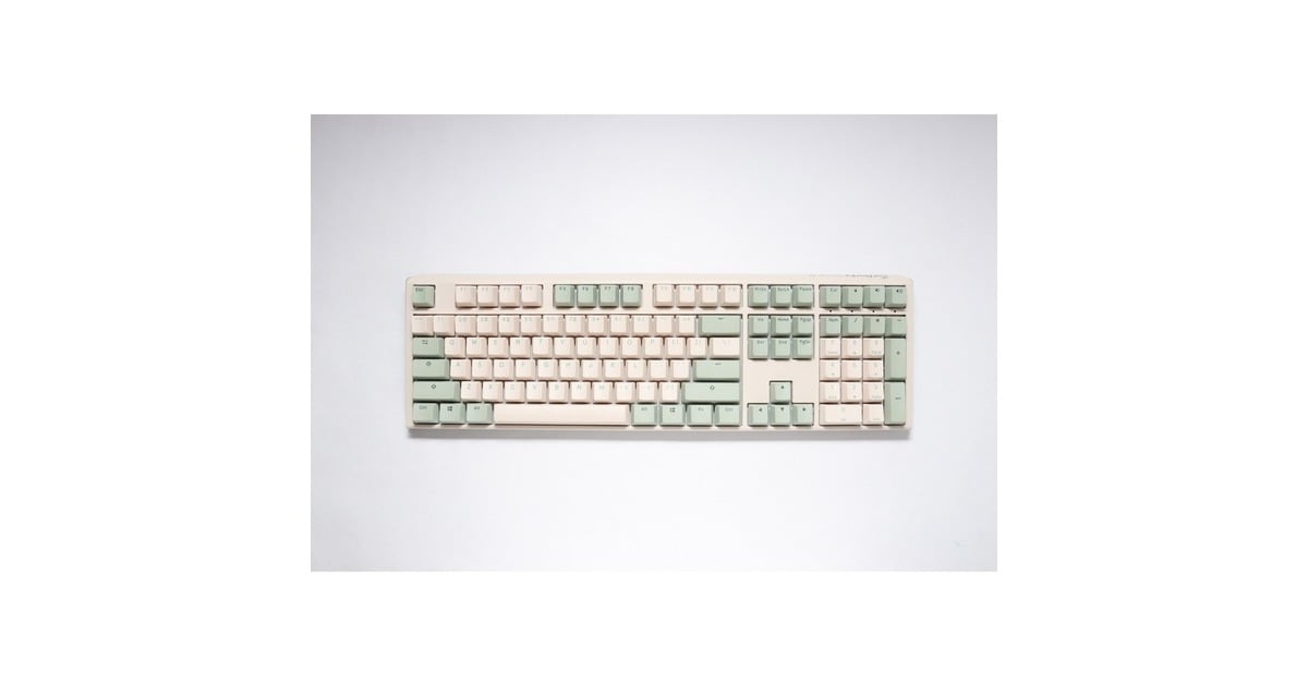 DuckyOne 3 Matcha, toetsenbord  (Crème/groen, US lay-out, Cherry MX Brown, PBT Double Shot, hot swap)