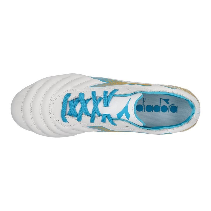 Diadora Brasil Elite GR LT LP12 FG - Blanc/Bleu/Doré Femme