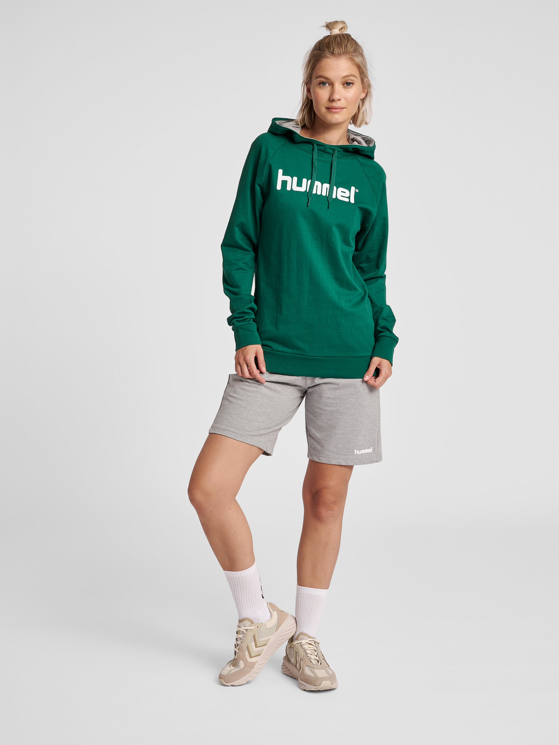 HUMMEL GO COTTON LOGO HOODIE WOMAN