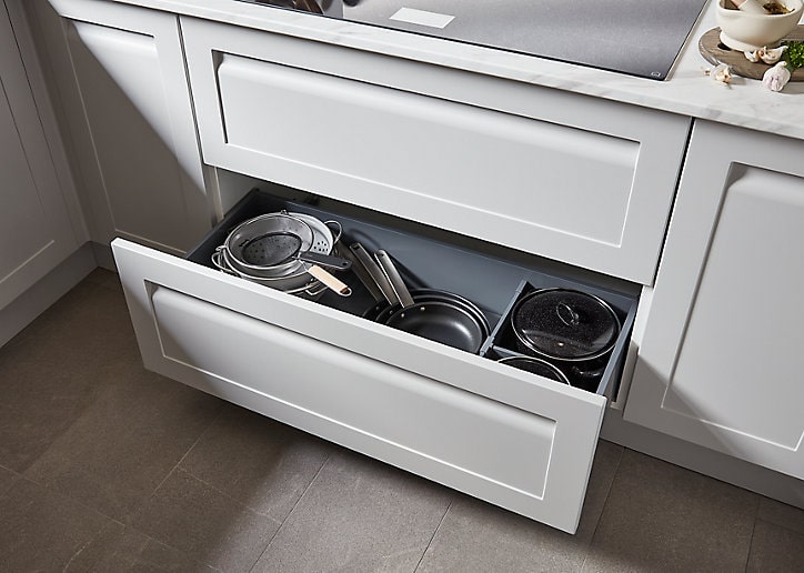 Casserolier de cuisine Soto GoodHome gris anthracite H. 19 cm x L. 60 cm